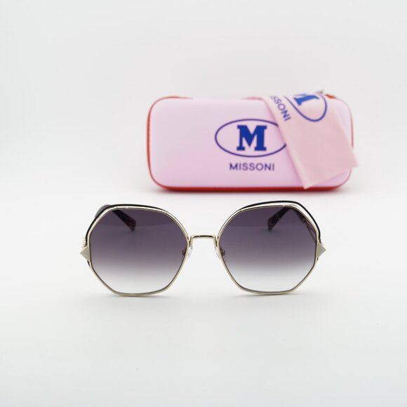 Missoni MIS 0075/S 0RHL 9O Geometric Sunglasses - Gold/Black/Grey main image 6